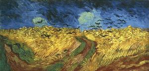 van gogh wheat field with crows